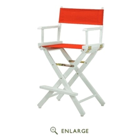 Casual Home Casual Home 220-01-021-11 24 in. Directors Chair White Frame with Red Canvas 220-01/021-11